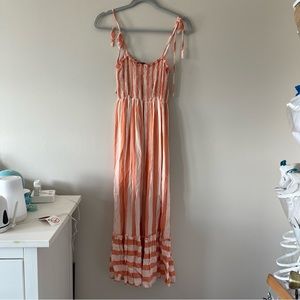 Forever21 Striped Maxi Spaghetti Strap Summer Dress
